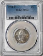 1912-D Liberty V Nickel Coin PCGS MS65