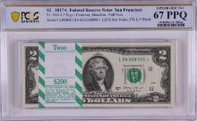 Pack of 2017A $2 Federal Reserve STAR Notes SF Fr.1941-L* PCGS Superb Gem UNC 67PPQ