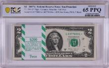 Pack 2017A $2 Federal Reserve STAR Notes San Francisco Fr.1941-L* PCGS Gem UNC 65PPQ