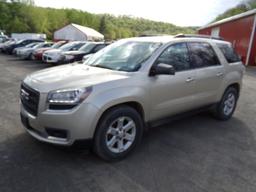 2013 GMC Acadia SUV, Pewter-Tan, AWD, V6 Engine, Auto Trans., Sun Roof, PW,