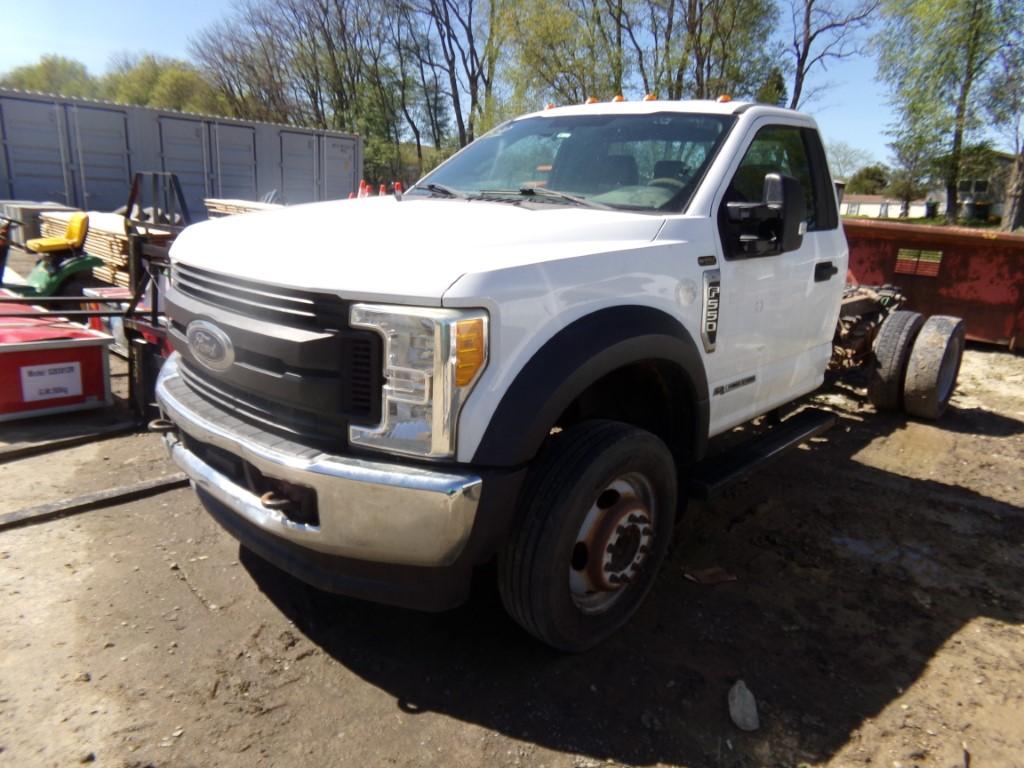 2017 Ford F-550, 6.7 L Power Stroke Diesel, Reg Cab And Chassis, 2 WD, 158,