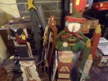 Group of Wooden Christmas Stand-Up Decorations-See Pic