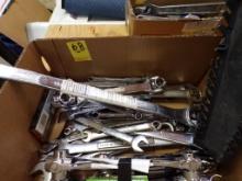 Box Of Combination Wrenches, SAE, MET, Flare Nut Wrenches, 8 In Wrenches