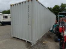 New 40' Shipping/Storage Container, Light Gray, 4 Side Access Doors, Barn D