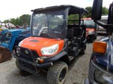 Kubota RTVX1140 4 Seat Diesel Utility Vehicle, Windshield, Roof, Power Dump