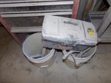 (2) Buckets of Misc Hand Tools and an Empty Plastic Tool Box (Production Sh