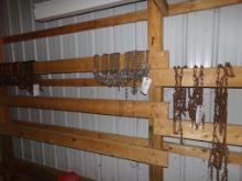 (3) Sets of Tire Chains, (2) for Garden Tractors, (1) for a Car (Pole Barn)