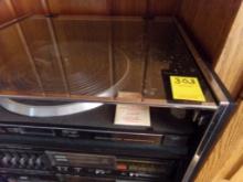 Fisher/Teac Stereo Rack, Turntable, Receiver, Cassette Deck and CD Player w