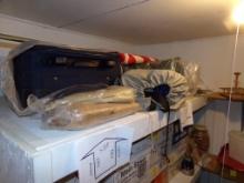Contents of Top Shelf (Left Side) Sleeping Bags, Flag, Suitcase, Ground Clo