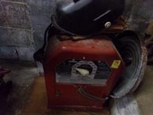 Lincoln A/C Arc Welder, Gloves, Leads, Helmet, 220 v., 50 Amps, 1 Phase, In