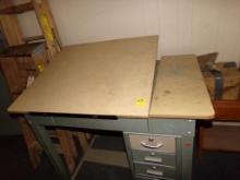 43 x 30 Stacor Drafting Table, 6-Drawers  (Ft Print Room)