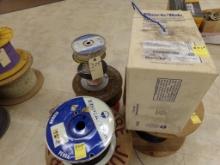 (8) Spools Misc Wire and Cable + One Box (See Photo) (Center Aisle Upstairs