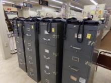 (4) 4-Drawer Steel File Cabinets (4 X Bid) (Center Aisle Upstairs)