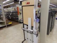 Display Rack With Wall Corner Gurads and Carhartt Sign (Center Aisle Upstai