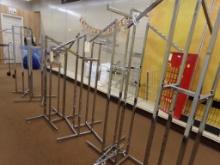 (6) Chrome Clothing Display Racks (Row 1)