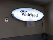 Oval ''Whirlpool'' Lighted Sign 3' X 15'' (Main Entrance)