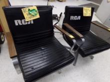 (2) RCA Upholstered Listening Room Chairs, (Main Entrance)