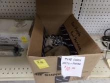 Box of Misc Tire Chain Parts (Lawn Tractor Size) (Main Entrance, Wall Shelv