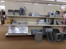 Group Of Galvanized Tin Duct Work; Transitions, Tee's, Elbow, Etc (See Phot