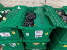 (4) Green Totes w/Peg Board Hooks (See Photo) (Row 23)