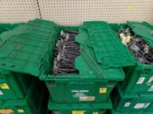 (4) Green Totes w/Peg Board Hooks (See Photo) (Row 23)