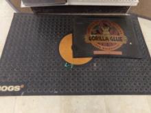 (2) Branded Rubber Floor Mats, Bogs and Gorilla Glue, 28'' X 48'' and 18''