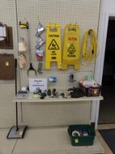 Retail Store Items Price Guns & Stickers, Wet Floor Signs, Staplers, Carpet