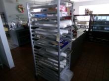 Rolling Aluminum Sheet Tray Rack, 20 Slots