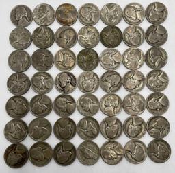 $2.45 face value in US Jefferson Silver War nickels. (49 total)