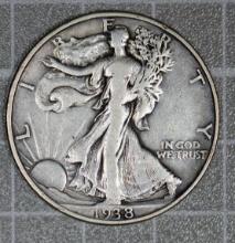 1938D Walking Liberty half dollar