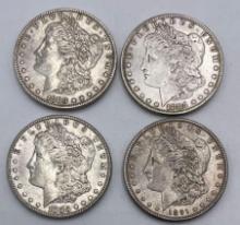 1883, 1885O, 1886 & 1891S Morgan Silver dollars (4 pieces total).