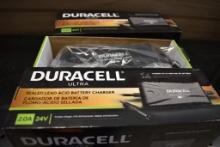 (2) DURACELL 24V SEALED LEAD ACID BATTERY CHARGERS, 2.0A