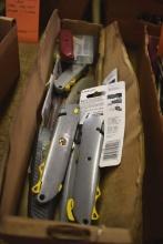 BOX OF BOX CUTTERS AND EXTRA BLADES