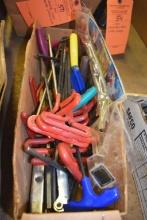 BOX OF ASSORTED ALLEN WRENCHES AND "T" WRENCHES