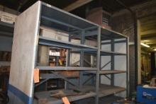 (4) GREY METAL SHELVING UNITS WITH (18) SHELVES,