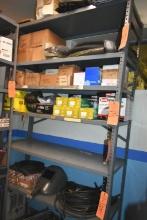 GREY METAL SHELVING UNIT, SEVEN TIER, NO CONTENTS,