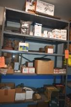 CONTENTS OF GRAY METAL SHELVING UNIT;