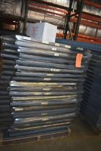 SKID OF UNASSEMBLED METAL SHELVING; (80+)