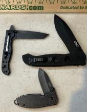 3 CRKT pocket knives