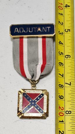 Vintage 1980's Son of Confederate Veterans Adjutant Medal Ribbon