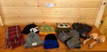 Stocking Caps, Riding Gloves, Shoe Forms, and Scarf