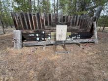 Target Shooting "Wall" with Steel Spinner Targets