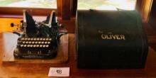 Oliver Typewriter Co "Batwing" model plus Case