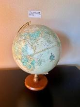 Crams Imperial Style World Globe On Wood Stand