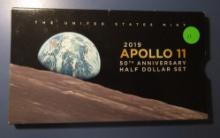 2019 APOLLO 11 50TH ANNIVERSARY HALF DOLLAR SET