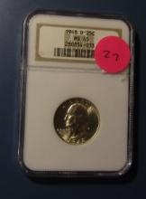 1948-D WASHINGTON QUARTER NGC MS-65