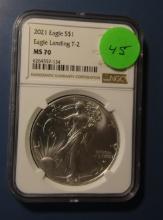 2021 TYPE 2 EAGLE LANDING C SILVER EAGLE NGC MS-70