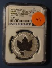 2016 CANADA MAPLE LEAF REVERSE PROOF DOLLAR NGC PROOF-69