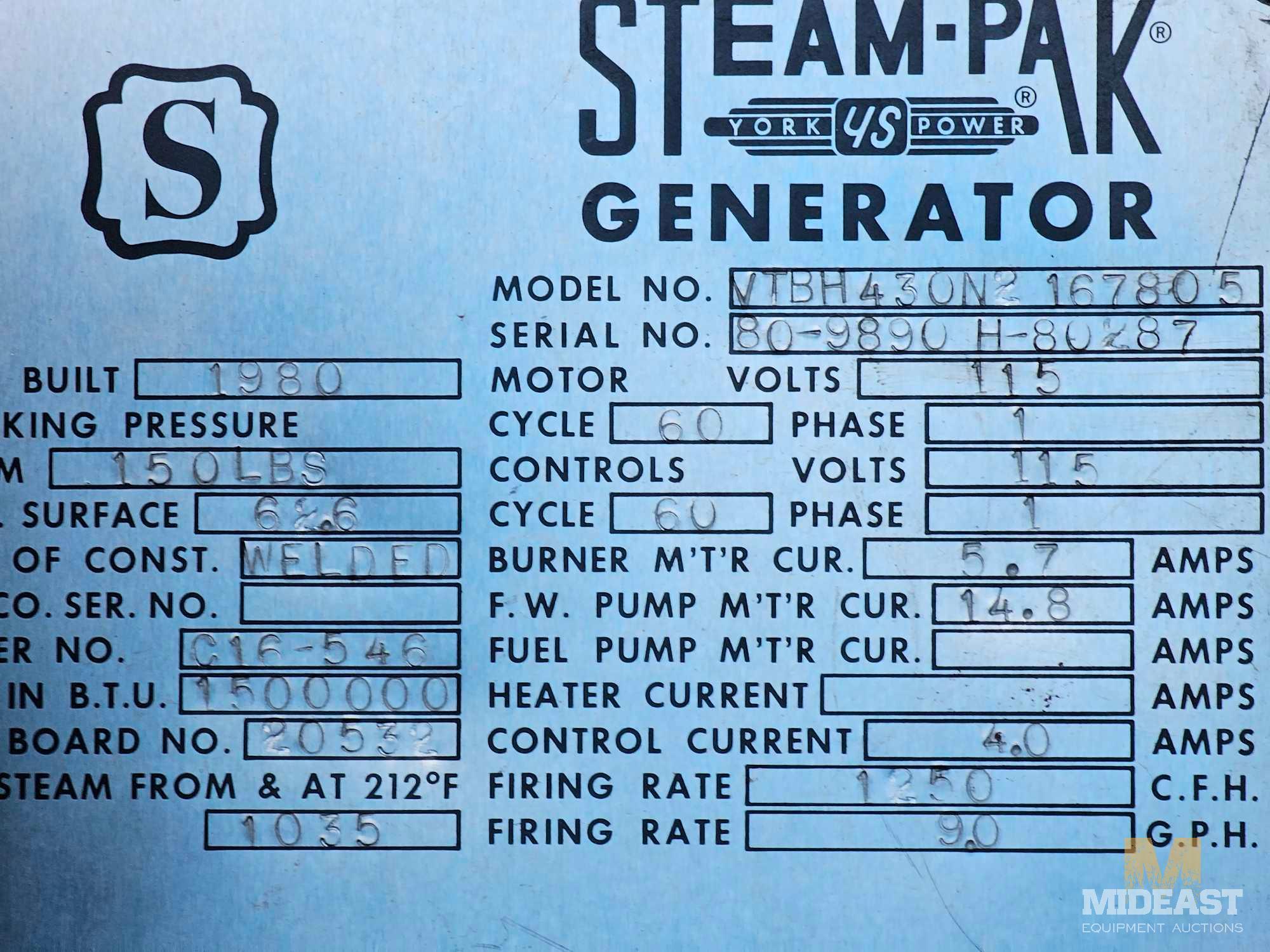 SteamPak 1,500,000 BTU Boiler