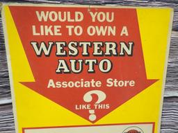 Western Auto Cardboard Sign